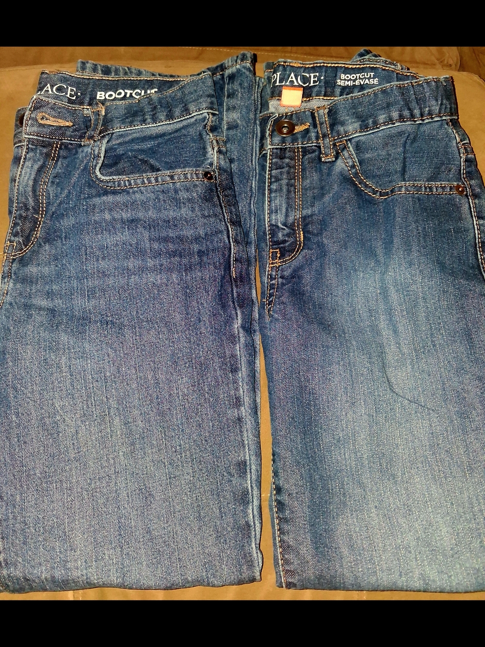 The Children's Place Boys Medium Blue Boys' Bootcut Jeans 2 Pair Size 10